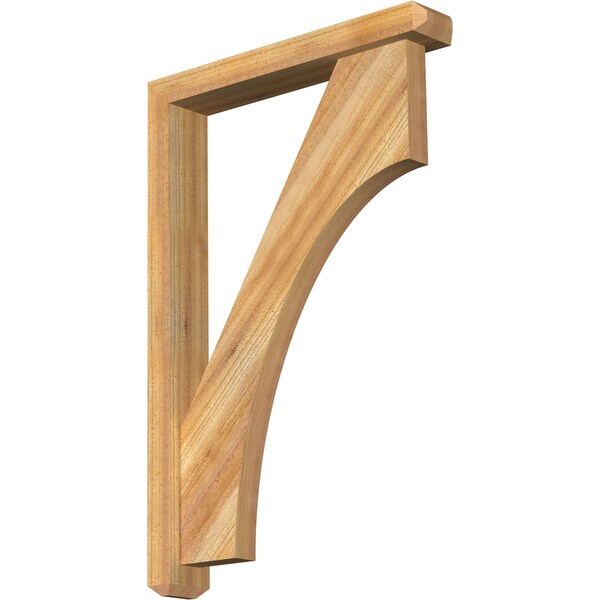 Ekena Millwork Westlake Craftsman Rough Sawn Bracket w/ Offset Brace, Western Red Cedar, 4"W x 24"D x 36"H BKT0402X24X36WTL04RWR - main
